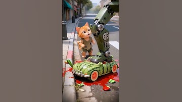 🙀💔 Shocking! The poor kitten has the Transformer! 😻💝 #shorts #cat #ai #story #kitten #autobots