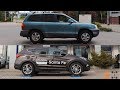 Hyundai Santa Fe AWD 2001 vs Hyundai Santa Fe AWD 2018 - 4x4 test on rollers