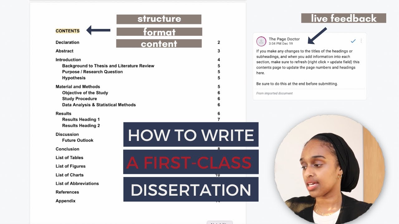 how to get a first class dissertation