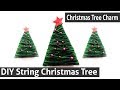 DIY String Christmas Tree - How to Make Mini Wall Hanging Christmas Tree - Christmas Tree Charm