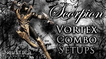 Injustice: Gods Among Us | Scorpion Vortex Combo Setups (Tutorial) | 41-92% Resets