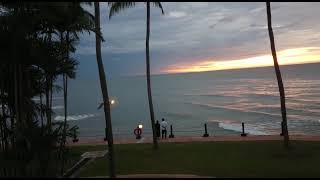 sunset on a cloudy ⛅ evening from our balcony. Kota Kinabalu, SABAH, Borneo. 🌟