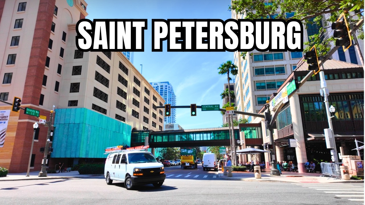 Downtown Saint Petersburg 4K Walking Tour Florida USA 2025