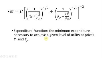 CES Utility: Solve for Demands, Indirect Utility and Expenditure Function