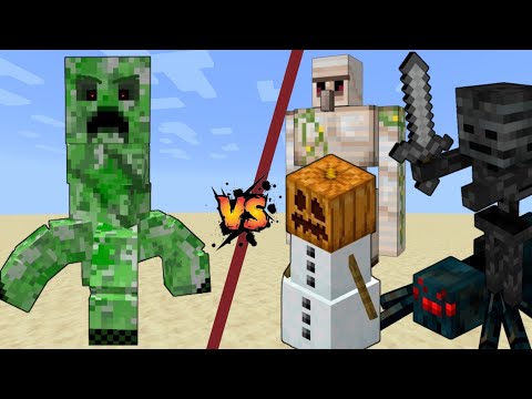 TITAN CREEPER vs RANDOM TITANS  in MINECRAFT