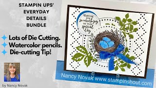 Crafting Wonders: Watercolor Pencil Magic with Stampin' Ups! Everyday Details Bundle. #cardmaking