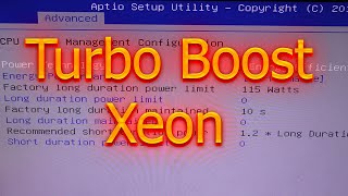 Turbo Boost Xeon как включить.