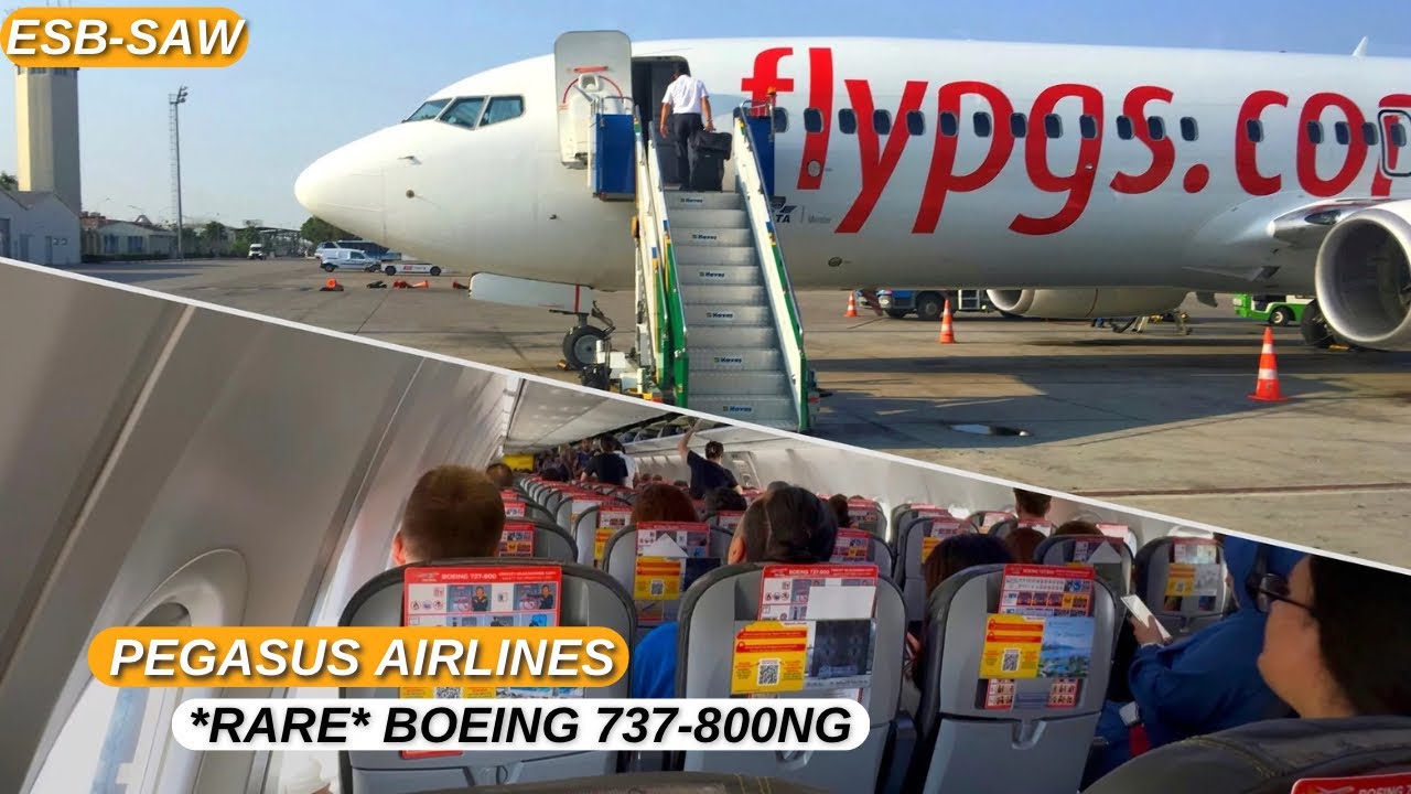 4K TRIP REPORT | PEGASUS AIRLINES Boeing 737-800 ECONOMY CLASS | Ankara - Istanbul SAW