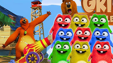 Super Fast Lemmings Cannon Shoot Gameplay – Grizzy vs Lemmings Fun Battle Ep 777