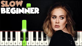 Hello - Adele | SLOW BEGINNER PIANO TUTORIAL + SHEET MUSIC by Betacustic Resimi
