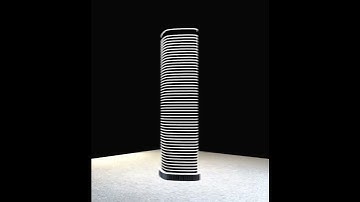 Skyscraper 3D model. Tower modeled in Blender.