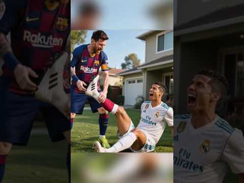 ميسي أخذ حذائي كوميديا كرة القدم ميسي رونالدو كرة القدم كوميديا فيديو مضحك 