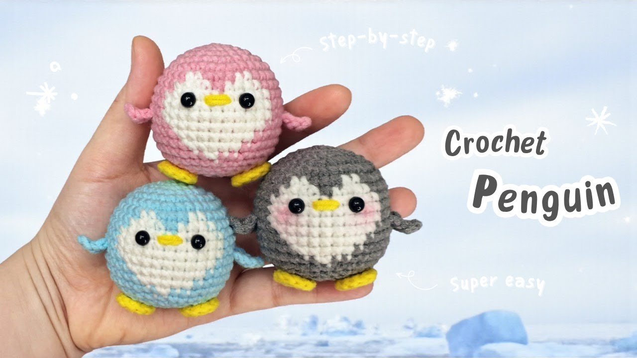 Easy Crochet Penguin Amigurumi | Step-by-step Tutorial