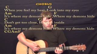 Demons (Imagine Dragons) Strum Guitar Cover Lesson with Chords/Lyrics chords