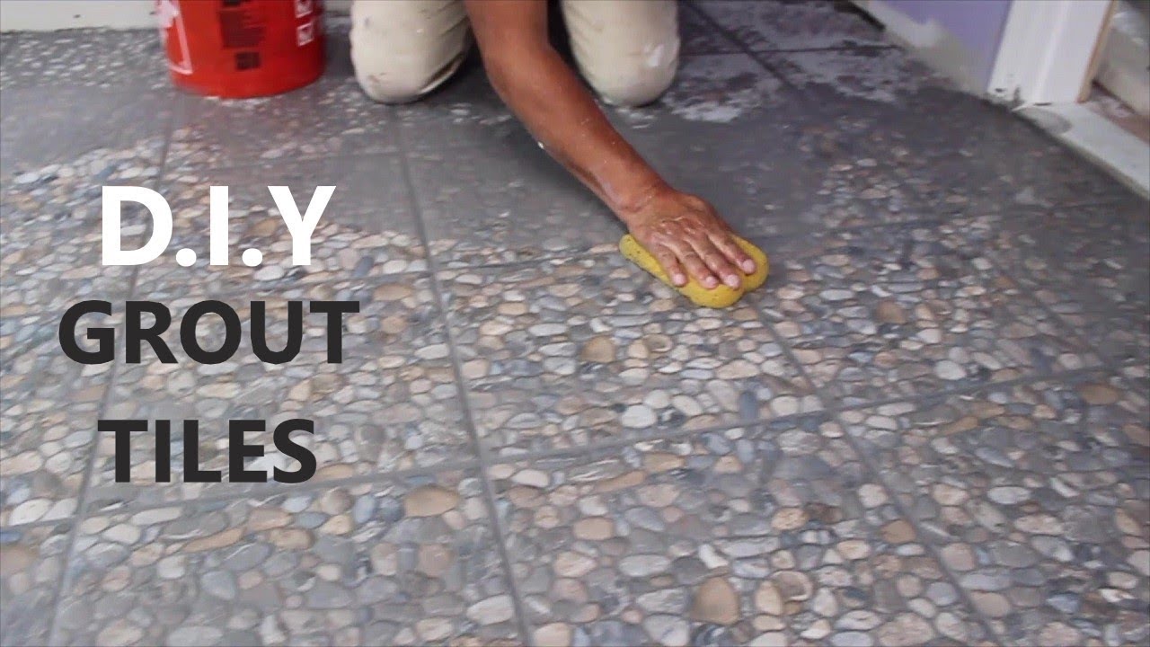 How To Grout Tile 2019 Sanded Grout Floor tiles YouTube