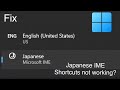 How to fix japanese keyboard shortcut not working windows 10 or windows 11