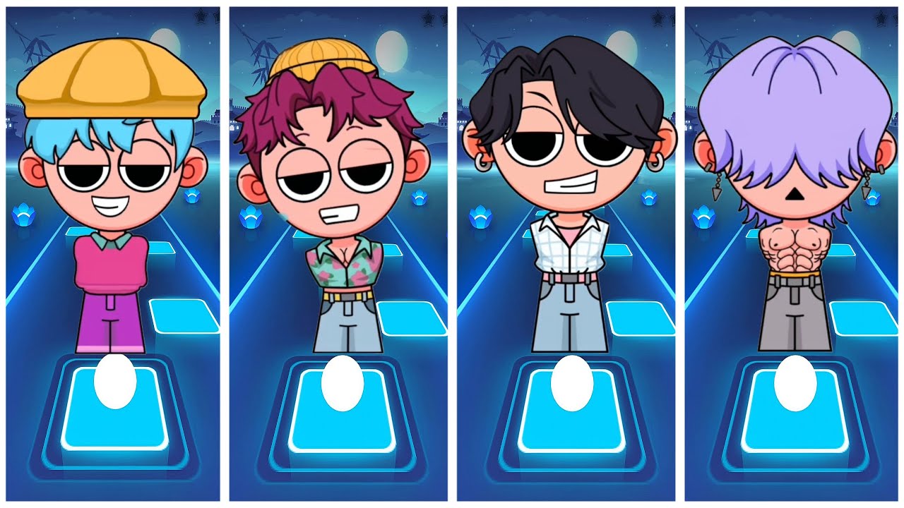 Kpop Demon Hunters 🆚 SAJA Boys 🎮 Tiles Hop EDM RUSH