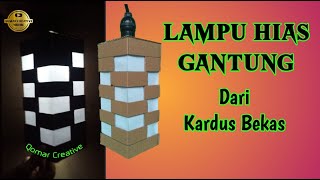 IDE Kreatif membuat Lampu Gantung Dari Kardus,Making a Chandelier Out of Cardboard