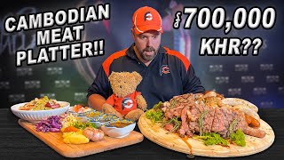 Motor Cafe’s Big Cambodian Mixed Grill Meat Platter Challenge in Phnom Penh, Cambodia!!