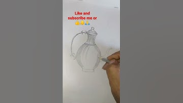 jug and glass drawing sketch art #shorts #youtube #shorts video..