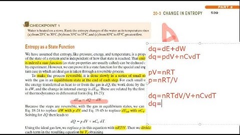 Entropy as a State Function (Applied Physics Lecture 17 Part 1/2)