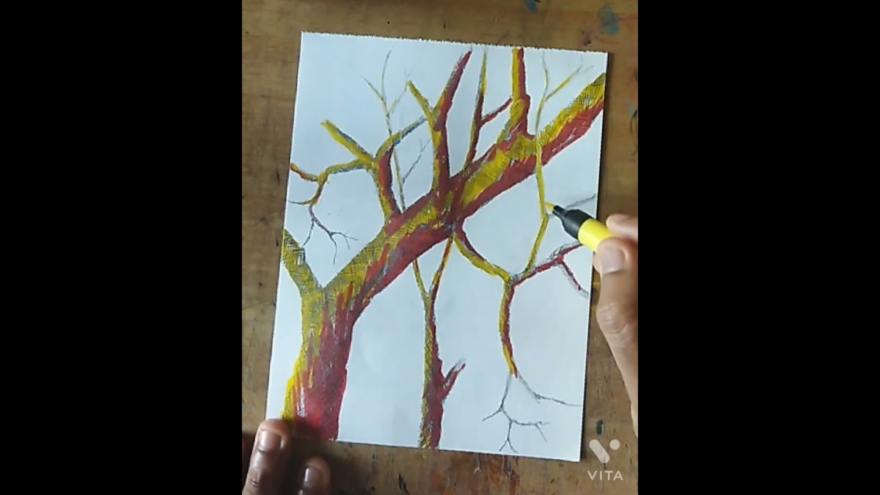 How to Draw a Tree/Simple drawing Step by Step for Kids & Beginners # ...