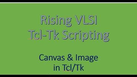 Canvas and Image in Tcl-Tk