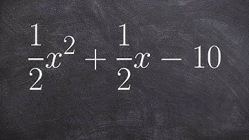 How to Factor a Trinomial with Fractions as Coefficients