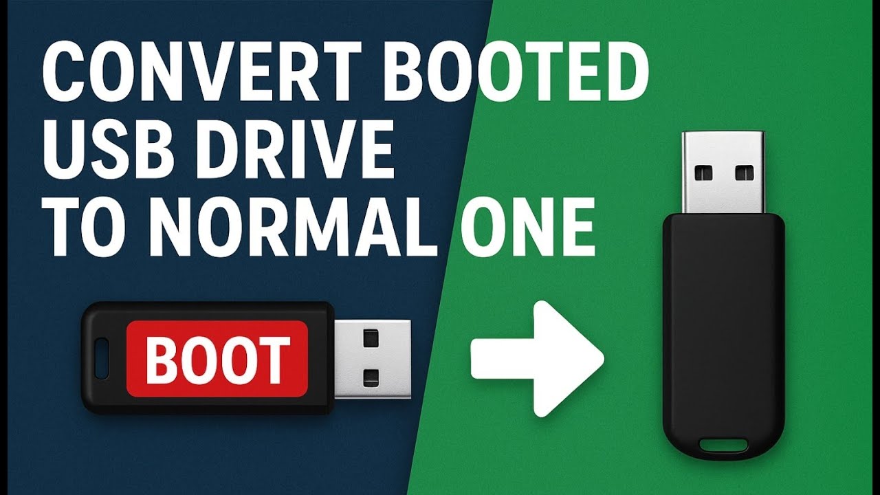 Convert Booted USB Drive to Normal One - YouTube