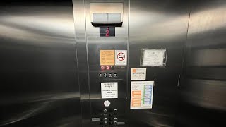 BUSY KONE MonoSpace Elevators at the High Market Parking Garage in Downtown Akron