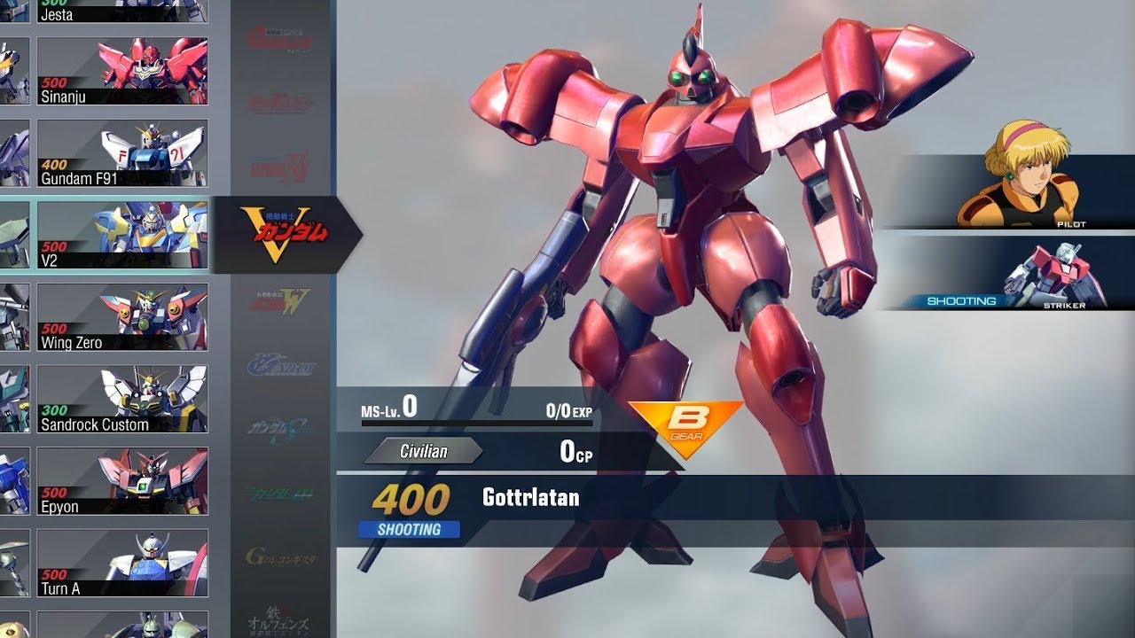Gundam Versus Combo Guide - Gottrlatan