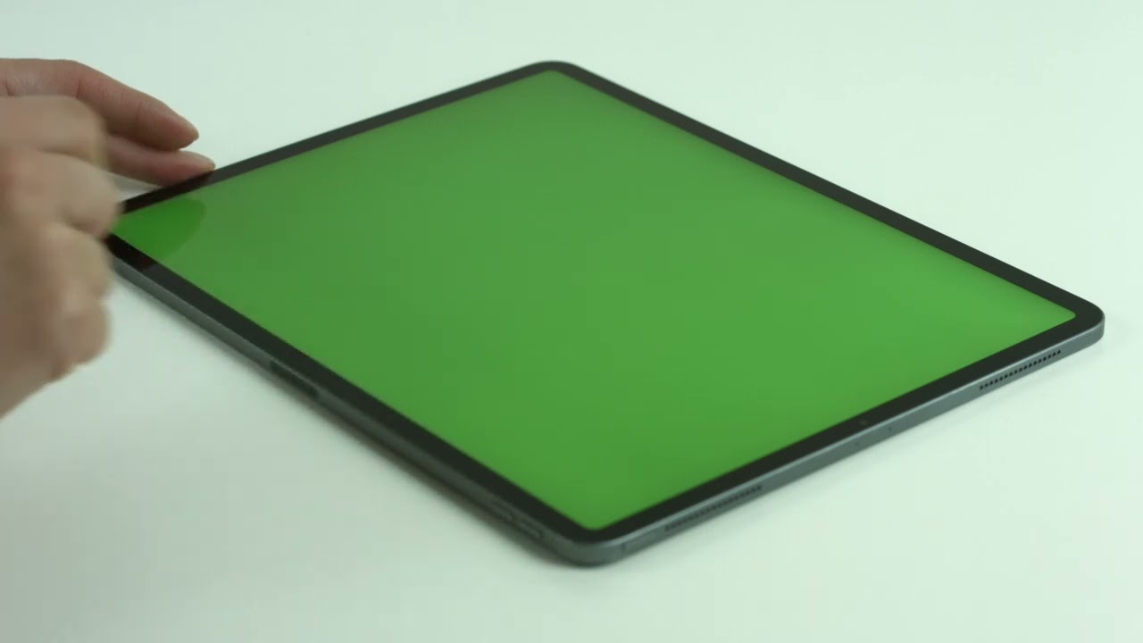 [4K] GREEN SCREEN VIDEO EFFECT IPAD SWIPE LEFT DOUBLE CHROMA KEY
