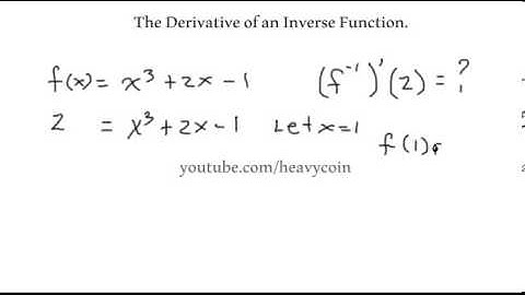 Calculus 1-The Derivative of an Inverse Function