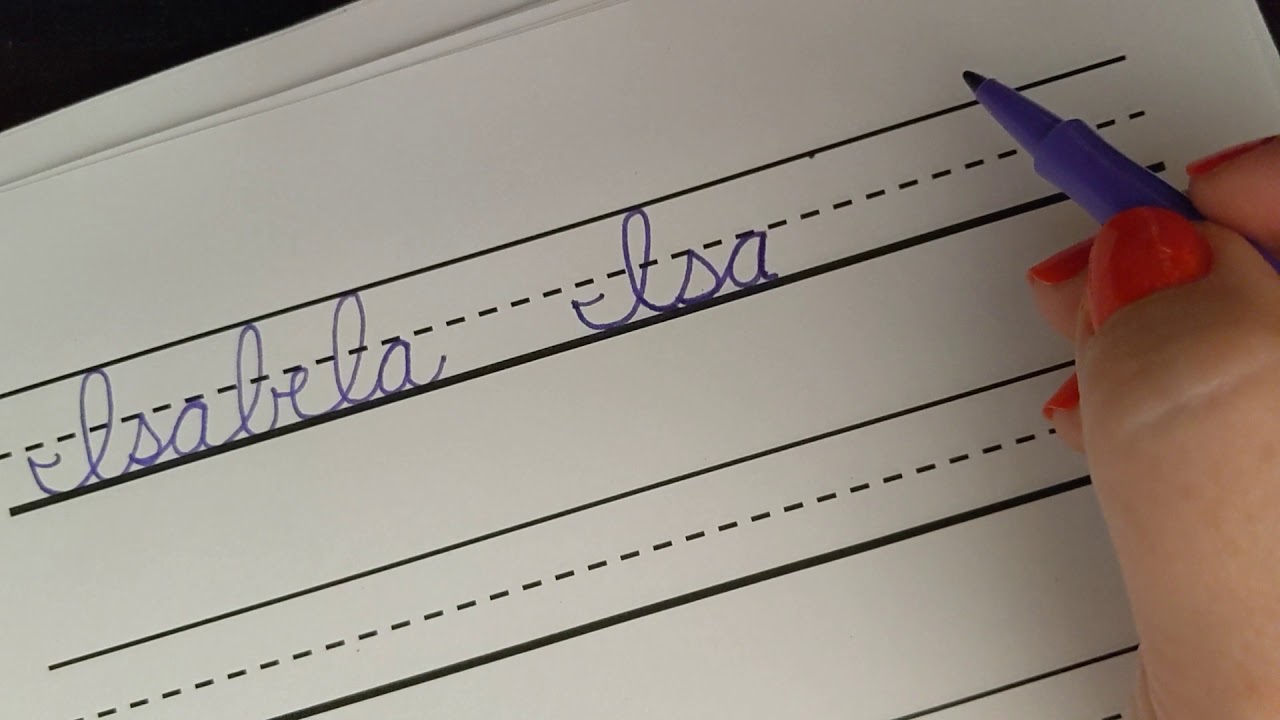 Writing Your Name in Cursive (Isabela)