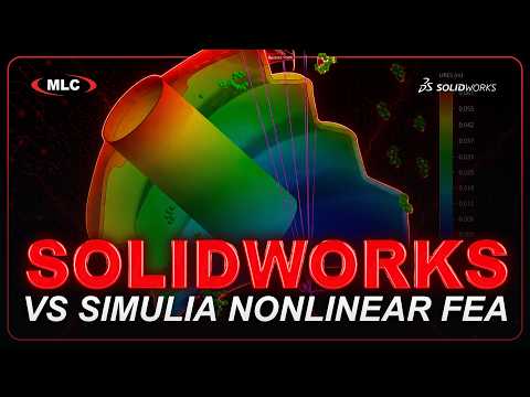 SOLIDWORKS vs SIMULIA Nonlinear FEA | Rubber Boot Self-Contact Benchmark & Solve Time Comparison