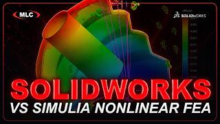 SOLIDWORKS vs SIMULIA Nonlinear FEA | Rubber Boot Self-Contact Benchmark &amp; Solve Time Comparison