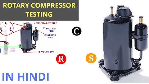 Testing rotary compressor (practical) in Hindi by RYB ENGINEERING