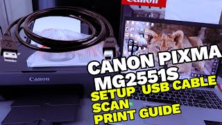 How To Setup Canon PIXMA MG 2551S  Printer with A USB Cable To Computer, Scan and Print Guide! screenshot 5