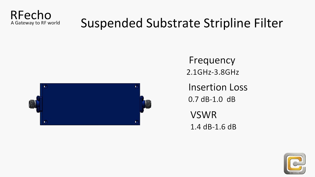 RFecho - Suspended Substrate Stripline Filter