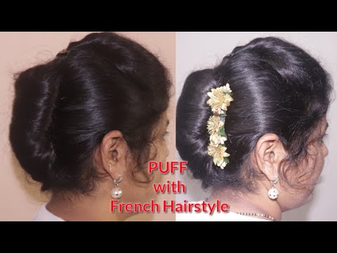 Hair style  French Roll with decoration  YouTube  French twist hair French  roll hairstyle Bridal hair buns