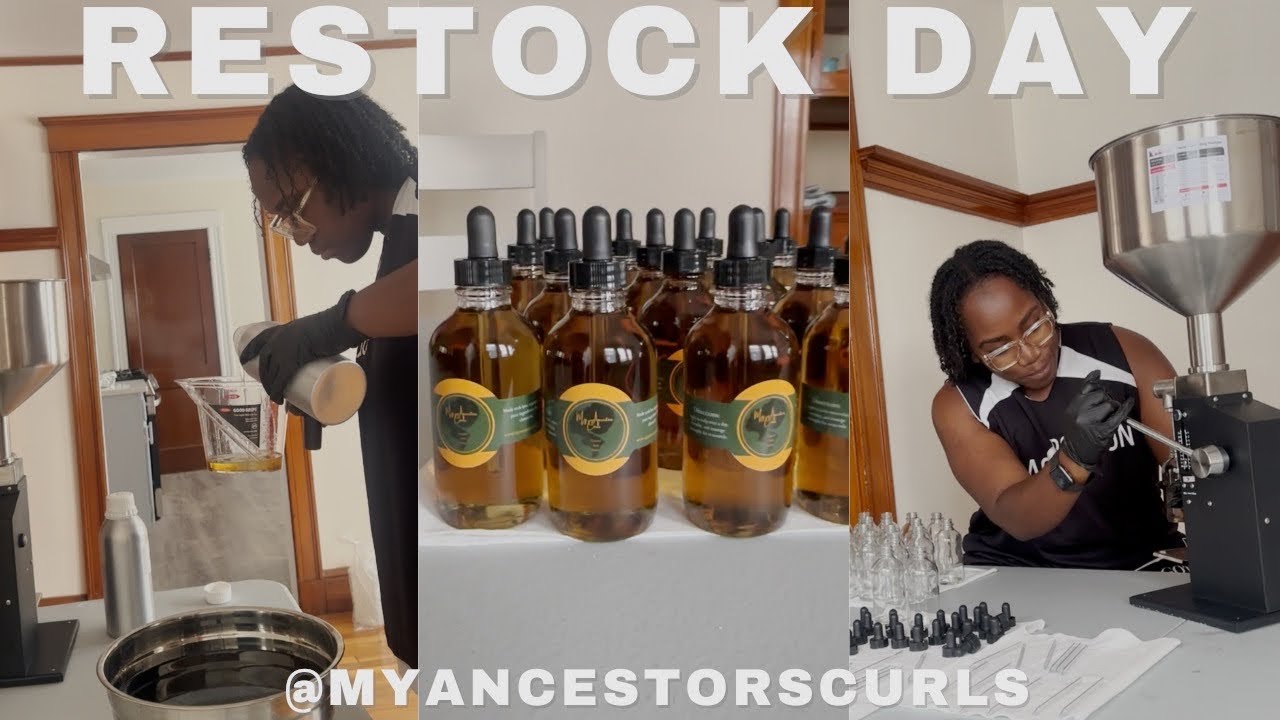 Restocking My Hair Oils | Sterilizing, Filling & Labeling So Satisfying
