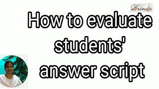 How to evaluate students answer script in PDF @brinda1764