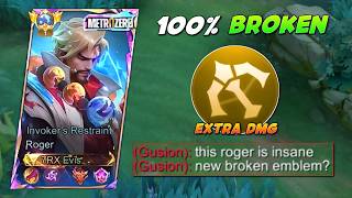WHEN GLOBAL ROGER ABUSE THIS PERFECT EMBLEM IN RANK!! (INSANE DAMAGE) - MLBB screenshot 1