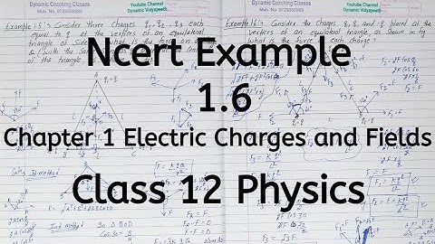 Ncert Example 1.6, Chapter 1, Electric Charges and Fields, Class 12 Physics