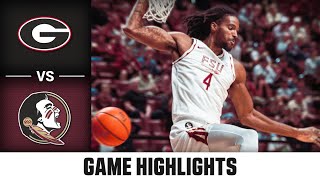 Georgia Vs. Florida State Game Highlights 2025-26 Acc Mens Basketball
