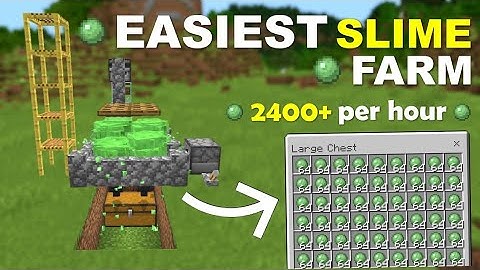 Minecraft Easy Slime Farm in Bedrock 1.21 (MCPE/Xbox/PS4/Nintendo Switch/Windows10)