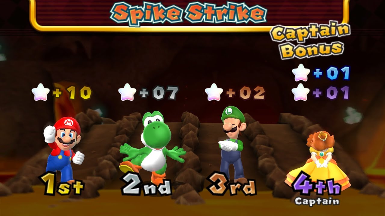 Mario Party 9 - Mario vs Luigi vs Yoshi vs Daisy - Blooper Beach