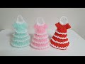 코바늘 수세미/쉽고 예쁜 원피스 수세미Crochet  dress dish scrubber