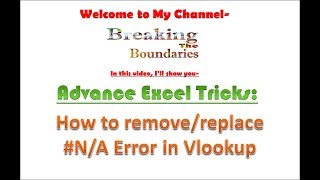 Celebrity Advance Excel: How to remove or replace #NA Error in Vlookup Net Worth