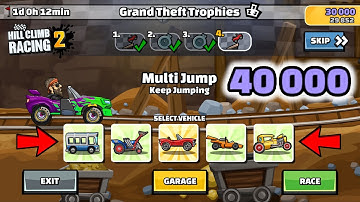 HILL CLIMB RACING 2 - 40000 POINTS in GRAND THEFT TROPHIES TEAM EVENT